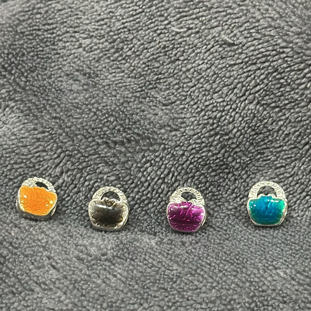 1X Silver HandBag Bead Charm Spacer